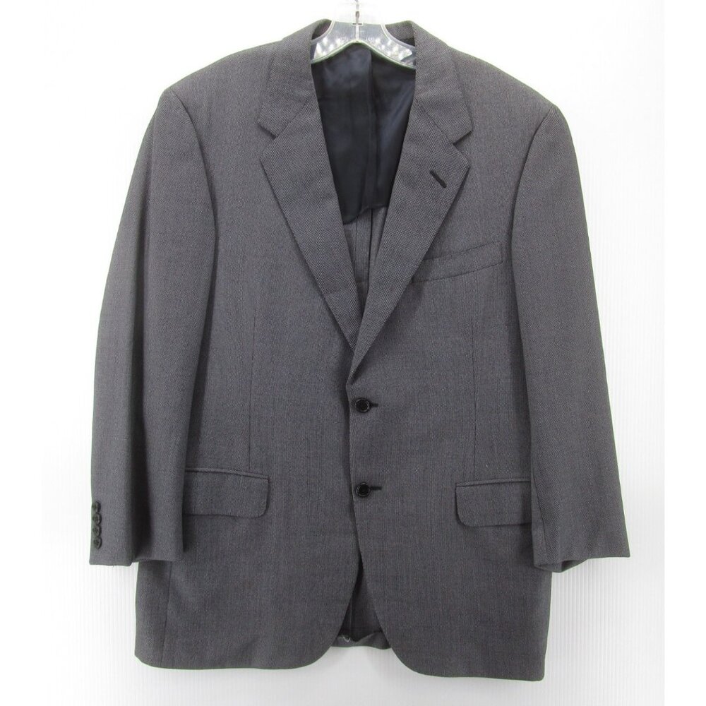 VINTAGE Oxford Clothes Sport Coat 42 Blazer Wool Saks Half Unstructured